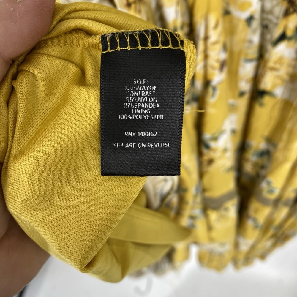 Torrid 4X Goldenrod Floral Midi Dress Boho Plus Size Yellow Maxi Style Summer - Picture 9 of 10